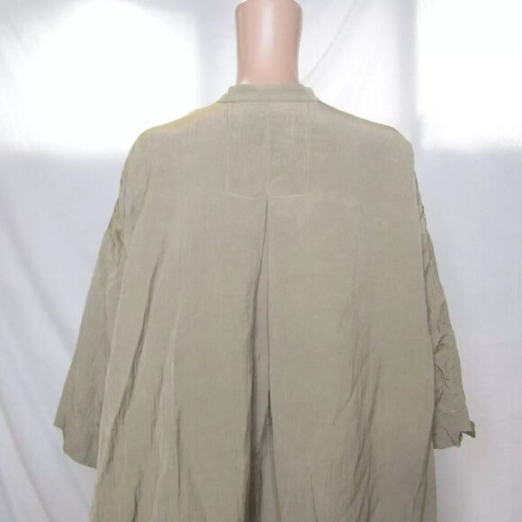 NEW BITTE KAI RAND Womens Lazy Fun Relaxed Dress Silky Crepe Size 2-M/L Beige - Picture 11 of 12